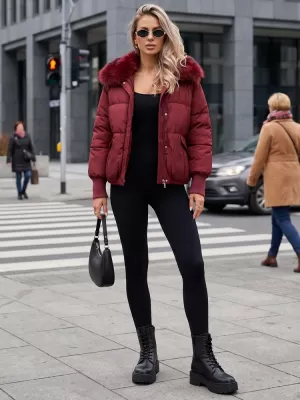 Női kabát DSTREET TY5817 BURGUNDIA
