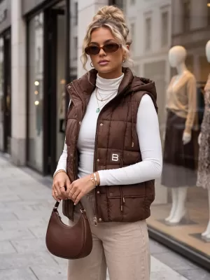 Női mellény DSTREET TY5975 BARNA