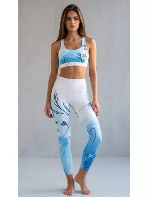 Női prémium hosszú leggings (új méretek) ALTISPORT VOJ/ALW083LEG05 FEHÉR KÉK