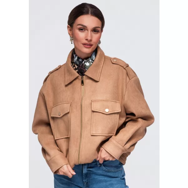  Női kabát OMBRE OW-JANP-0147 TEVE 