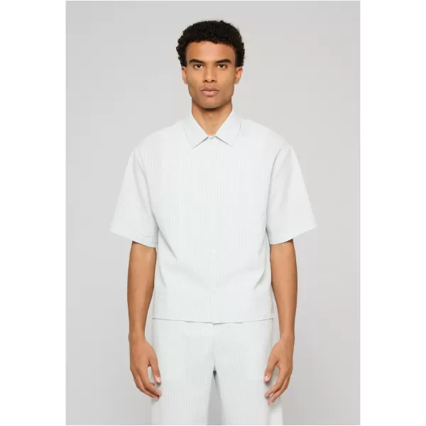  Férfi ing URBAN CLASSICS TB8417-22394 FAGY KÉK/FEHÉR 