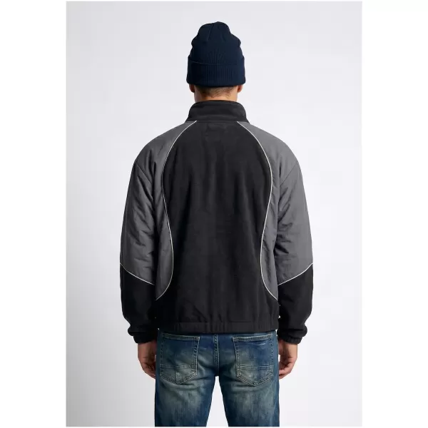  Férfi tréningruha kabát URBAN CLASSICS TB8602-07652 FEKETE/MÁGNES 