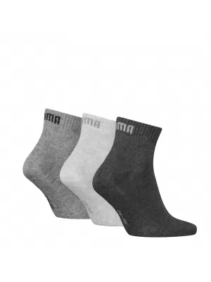Zokni PUMA UNISEX QUARTER PLAIN 3P 93858916 ANTRACIT/L MEL SZÜRKE/M MEL SZÜRKE