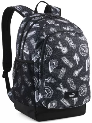 Hátizsák PUMA ACADEMY AOP BACKPACK 09115025 PUMA FEKETE/FUTÓ IKONOK AOP