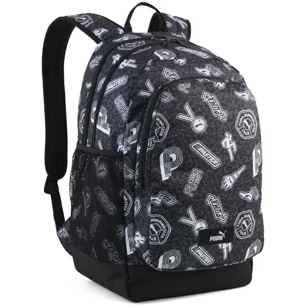  Hátizsák PUMA ACADEMY AOP BACKPACK 09115025 PUMA FEKETE/FUTÓ IKONOK AOP 
