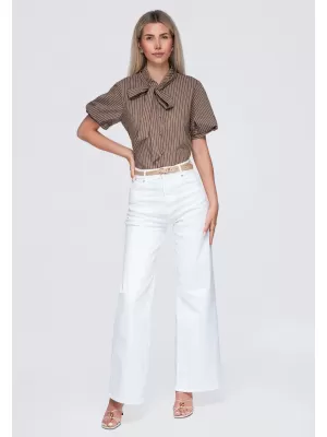 Női ing OMBRE OW-SH-E0067 BARNA