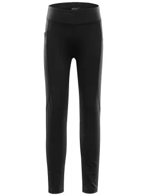 Gyermek leggings ALPINE PRO GEMSO FEKETE