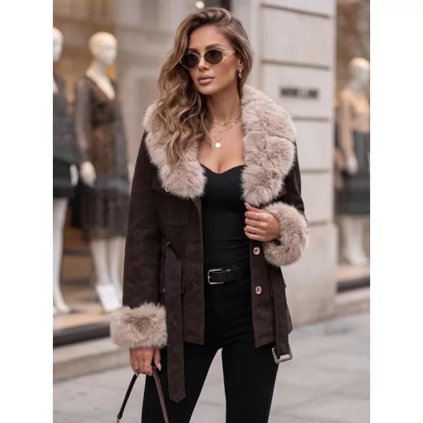  Női kabát DSTREET TY5851 BARNA 