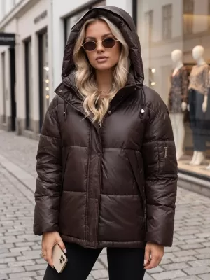 Női kabát DSTREET TY5965 BARNA