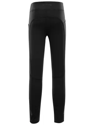 Gyermek leggings ALPINE PRO GEMSO FEKETE