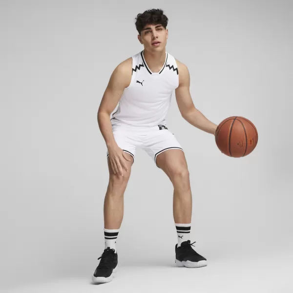  Férfi mez PUMA HOOPS TEAM GAME JERSEY 676628-02 PUMA FEHÉR 