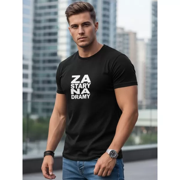  Férfi póló DSTREET NX0112R-BK FEKETE 