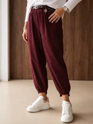 Női nadrág DSTREET UY3173 BURGUNDIA