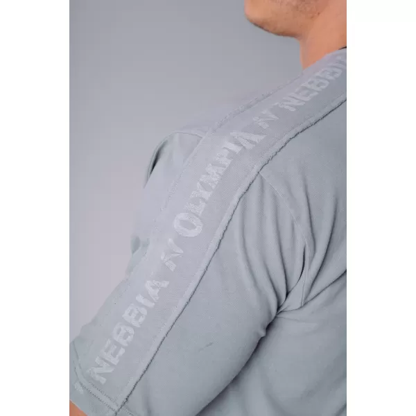  Férfi pólók NEBBIA OLYMPIA MUSCLE COVER 942 VILÁGOSSZÜRKE 