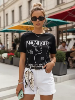 Női póló DSTREET RY2502 FEKETE