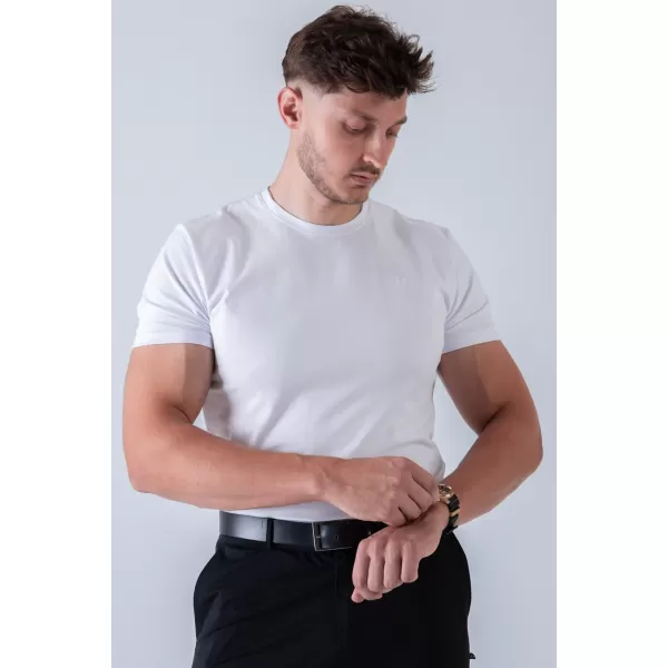  Férfi pólók NEBBIA MIKE MUSCLE FIT 158 FEHÉR 
