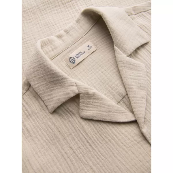  Férfi ing OMBRE OM-SHSS-0223 BÉZS 