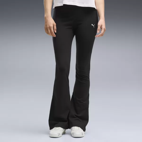  Női leggings PUMA ESS HIGH-WAIST FLARED LEGGINGS 63154201 PUMA FEKETE 