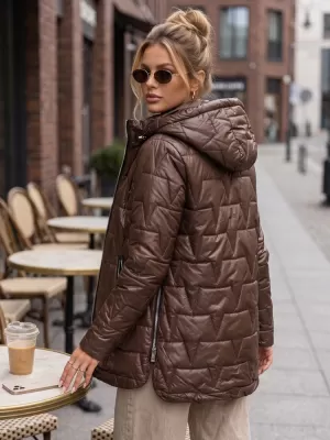 Női kabát DSTREET TY5796 BARNA