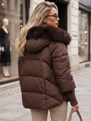 Női kabát DSTREET TY5890 BARNA