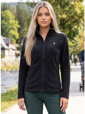 Női polár pulóver ALTISPORT ALW002852 FEKETE ÉS EZÜST