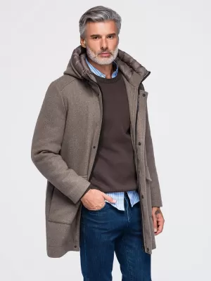 Férfi parka OMBRE OM-COWC-0161 HAMUSZÜRKE
