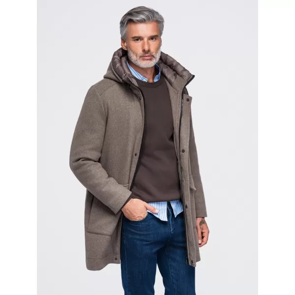  Férfi parka OMBRE OM-COWC-0161 HAMUSZÜRKE 