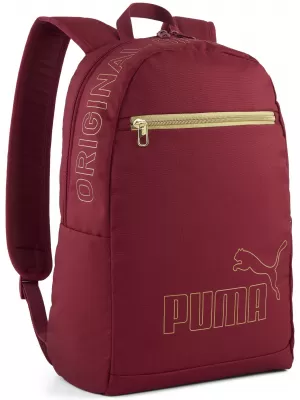 Hátizsák PUMA PHASE GOLD BACKPACK II 09300101 GRÁNÁTFÉNY/ARANY