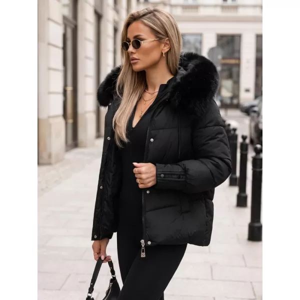  Női kabát DSTREET TY5892 FEKETE 