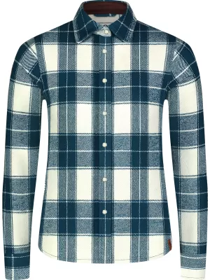 Női flanel ing NORDBLANC WILLOW NBSSL8371 SÖTÉTKÉK