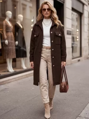 Női kabát DSTREET NY0802 BARNA