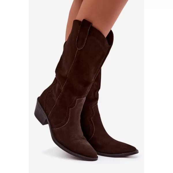  Női cowboy csizma BOTO 5312 BARNA 