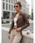 Női kabát DSTREET TY5672 BARNA
