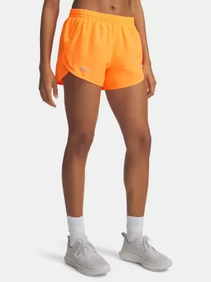 Női rövidnadrág UNDER ARMOUR FLY BY 3 SHORTS 1382438-824 NARANCS