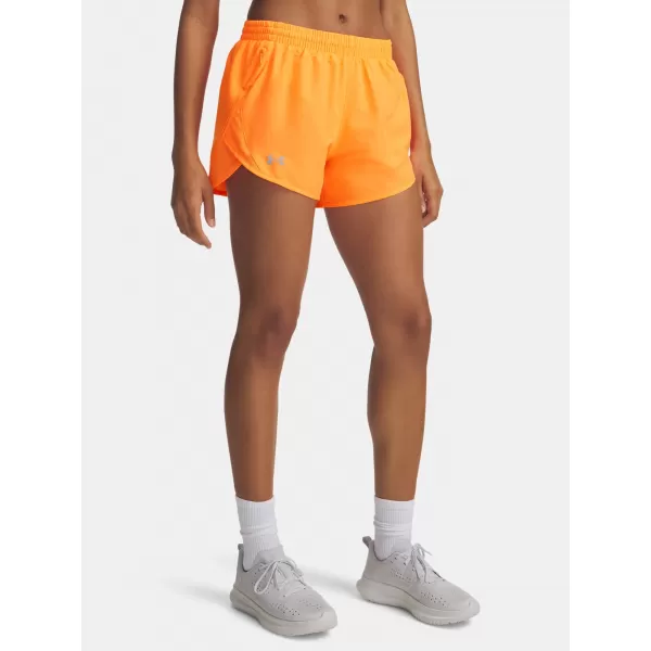  Női rövidnadrág UNDER ARMOUR FLY BY 3 SHORTS 1382438-824 NARANCS 