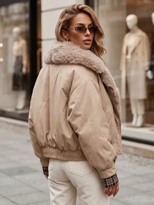 Női kabát DSTREET TY5838 BÉZS