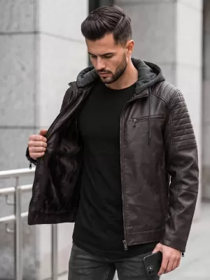 Férfi dzseki DSTREET TX5142 BARNA