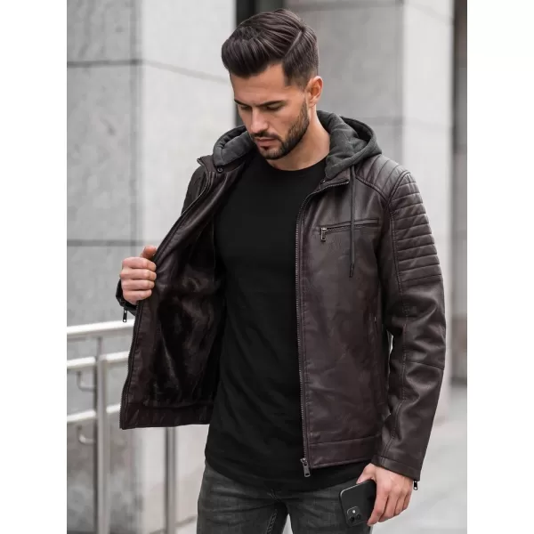 Férfi dzseki DSTREET TX5142 BARNA 