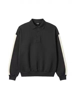Férfi póló gallérral URBAN CLASSICS TB8595-00007 FEKETE