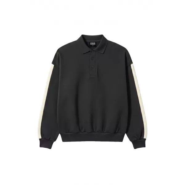  Férfi póló gallérral URBAN CLASSICS TB8595-00007 FEKETE 