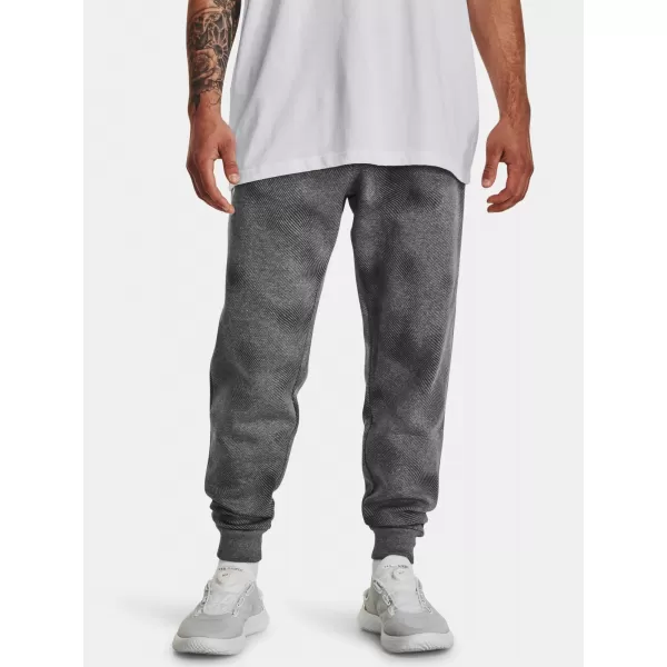  Férfi melegítőnadrág UNDER ARMOUR UA RIVAL FLEECE PRINTED JGRS 1379777-025 SZÜRKE 