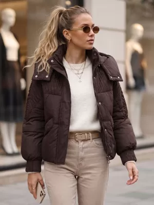Női kabát DSTREET TY6039 BARNA