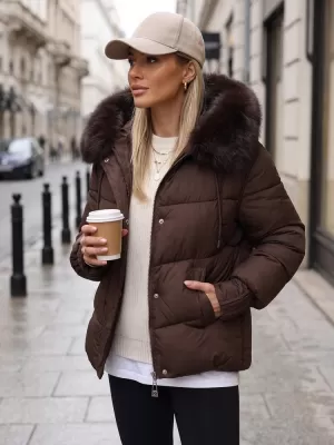 Női kabát DSTREET TY5894 BARNA