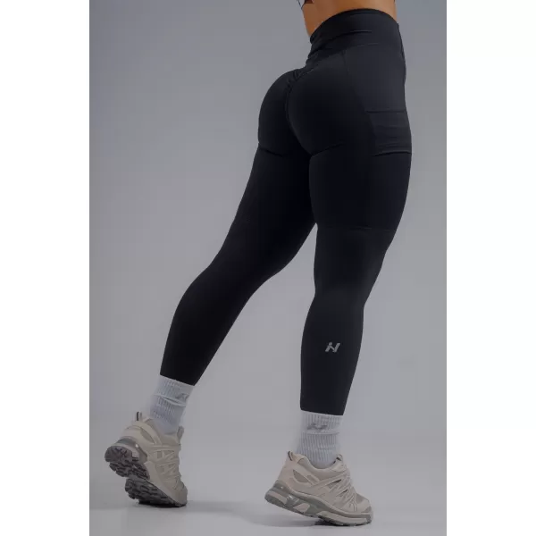  Magas derekú formáló leggings zsebekkel NEBBIA PRIMAL 851 FEKETE 