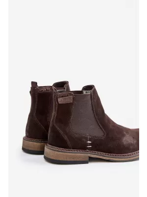 Férfi bokacsizma BIG STAR SHOES OO174155 BARNA/BÉZS