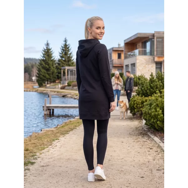  Hosszabbított női pulóver ALTISPORT ALW091419 FEKETE ÉS ARANY 