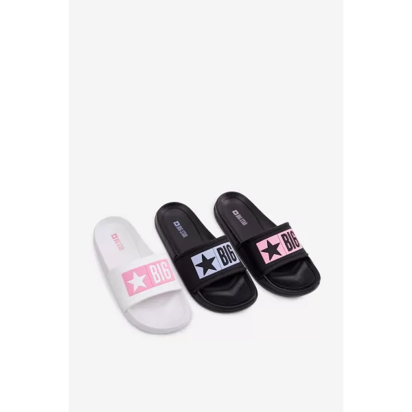  Gyermek papucs BIG STAR SHOES TT374A002 RÓZSASZÍN/FEHÉR 
