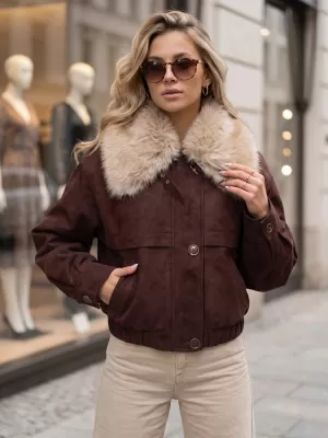 Női kabát DSTREET TY5696 BORDÓ