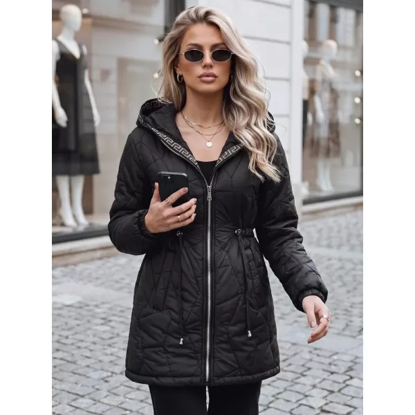  Női kabát DSTREET TY5393 FEKETE 