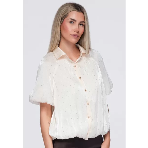  Női ing OMBRE OW-SH-E0068 BÉZS 